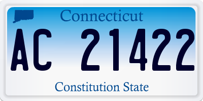 CT license plate AC21422