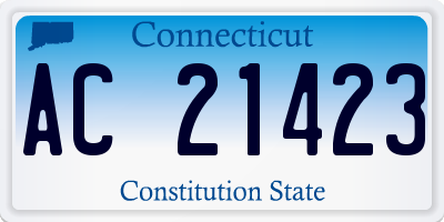 CT license plate AC21423