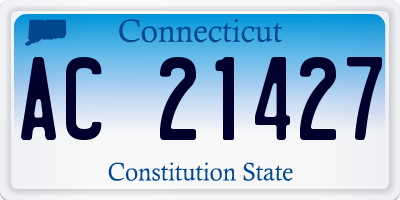 CT license plate AC21427