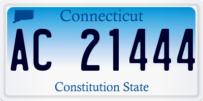 CT license plate AC21444
