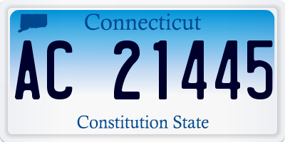 CT license plate AC21445