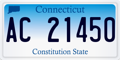 CT license plate AC21450