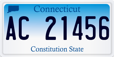 CT license plate AC21456