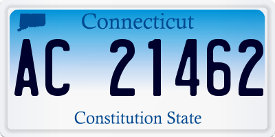 CT license plate AC21462