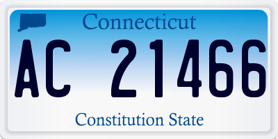 CT license plate AC21466