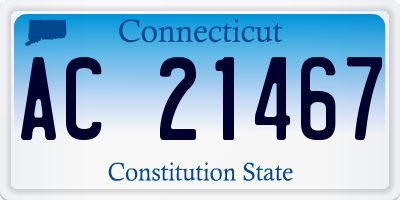CT license plate AC21467
