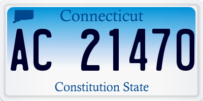 CT license plate AC21470