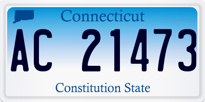 CT license plate AC21473