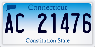CT license plate AC21476