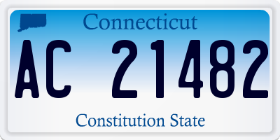 CT license plate AC21482