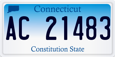 CT license plate AC21483