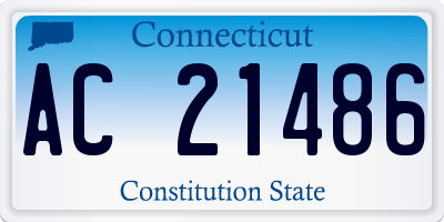 CT license plate AC21486