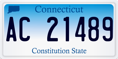 CT license plate AC21489