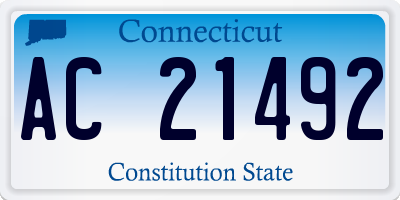 CT license plate AC21492