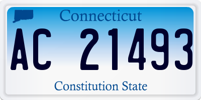 CT license plate AC21493