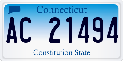 CT license plate AC21494