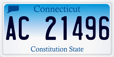 CT license plate AC21496