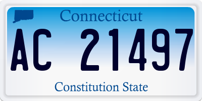 CT license plate AC21497