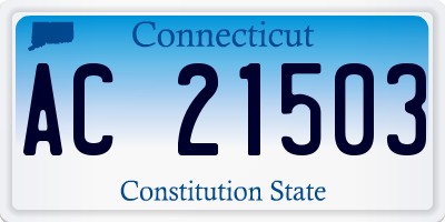 CT license plate AC21503