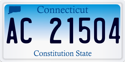 CT license plate AC21504