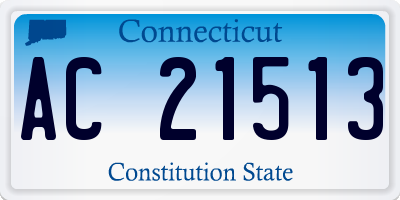 CT license plate AC21513