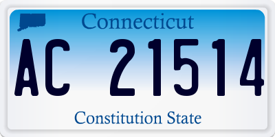 CT license plate AC21514