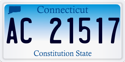 CT license plate AC21517