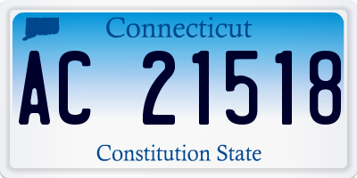 CT license plate AC21518