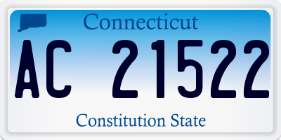 CT license plate AC21522