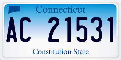 CT license plate AC21531