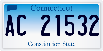 CT license plate AC21532