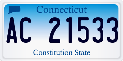 CT license plate AC21533
