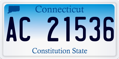 CT license plate AC21536