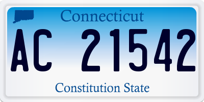 CT license plate AC21542