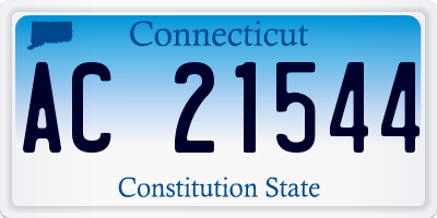 CT license plate AC21544