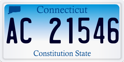 CT license plate AC21546