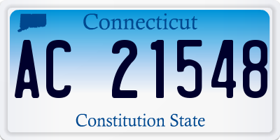 CT license plate AC21548