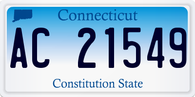 CT license plate AC21549