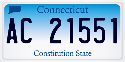 CT license plate AC21551