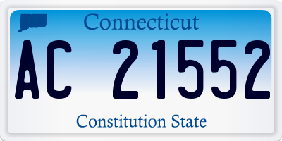 CT license plate AC21552