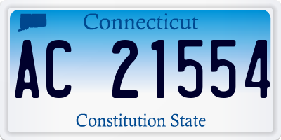 CT license plate AC21554