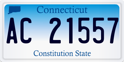 CT license plate AC21557