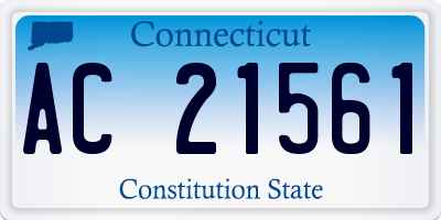 CT license plate AC21561