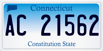 CT license plate AC21562