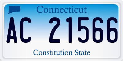 CT license plate AC21566