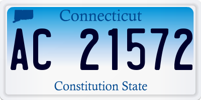 CT license plate AC21572