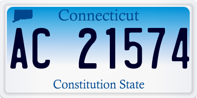 CT license plate AC21574