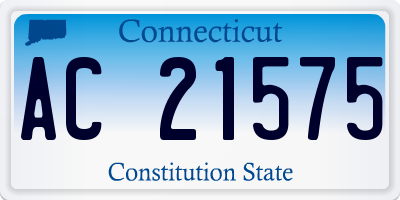 CT license plate AC21575