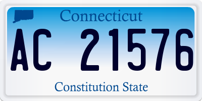 CT license plate AC21576