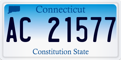 CT license plate AC21577